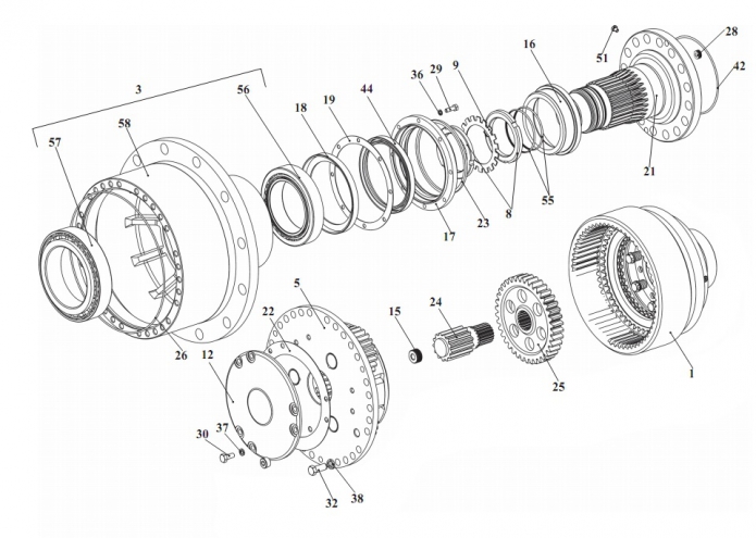 Колесная передача 342В, В4, В4-01, С4, С4-01, Р(1)