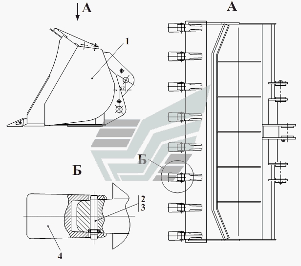 Ковш (для погрузчика АМКОДОР 371А-01) 371a(1)