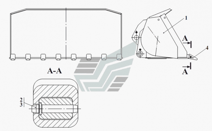 Ковш (для погрузчика АМКОДОР 371А) 371a(1)