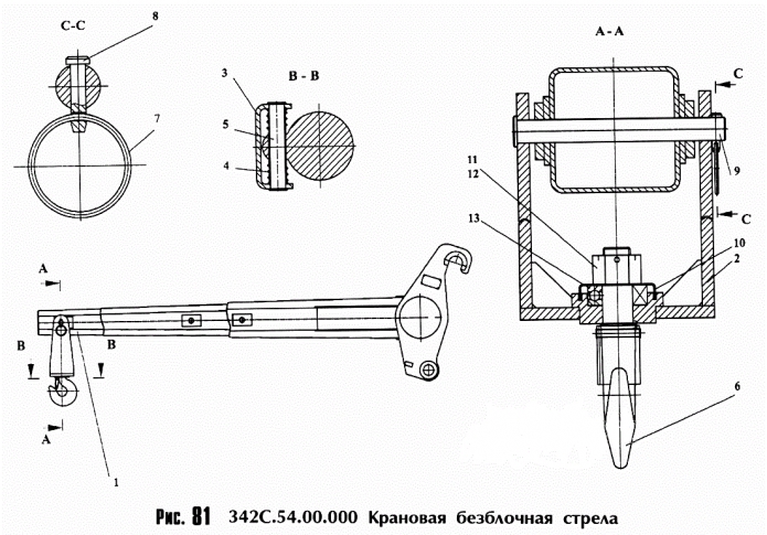Крановая безблочная стрела 342c(1)