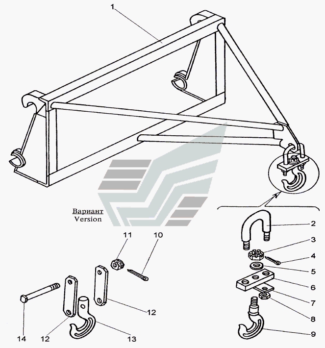 Крюк монтажный 702, 702А, 702А-01, 702B