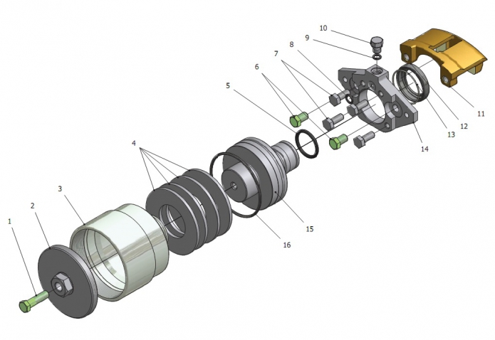 Механизм тормозной 342В, В4, В4-01, С4, С4-01, Р(1)