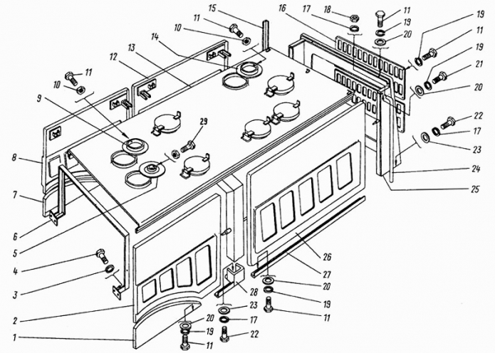 Облицовка двигателя 342В(1)