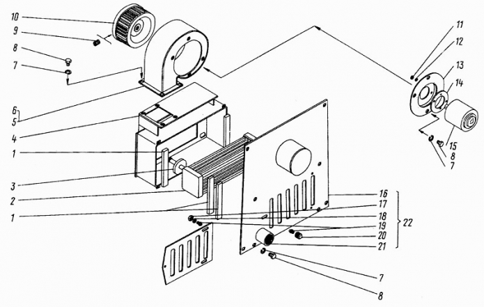 Отопитель кабины 342B(1)