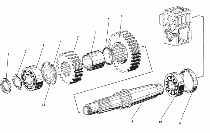 Передача гидромеханическая 333В,333В-01,333В4,332С-01,332С4-01(6)