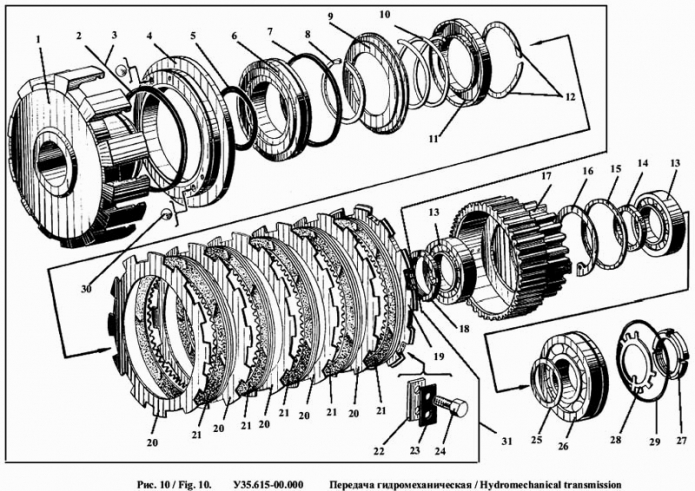 Передача гидромеханическая 342a(6)