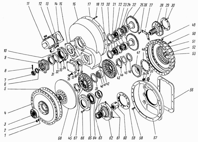 Передача гидромеханическая (гидротрансформатор) 342B 