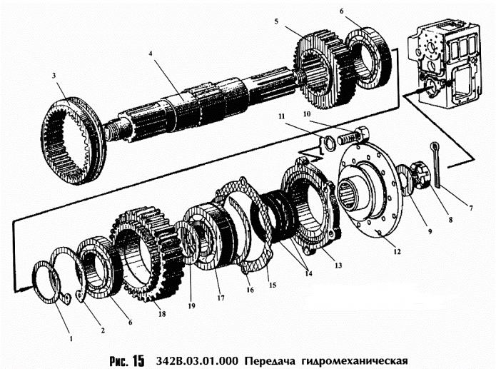 Передача гидромеханическая 342c(8)