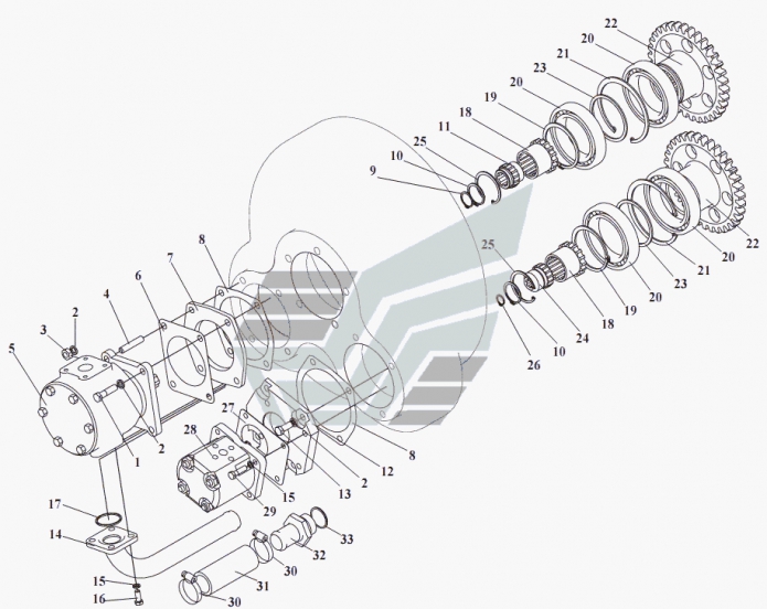 Передача гидромеханическая 351(4)
