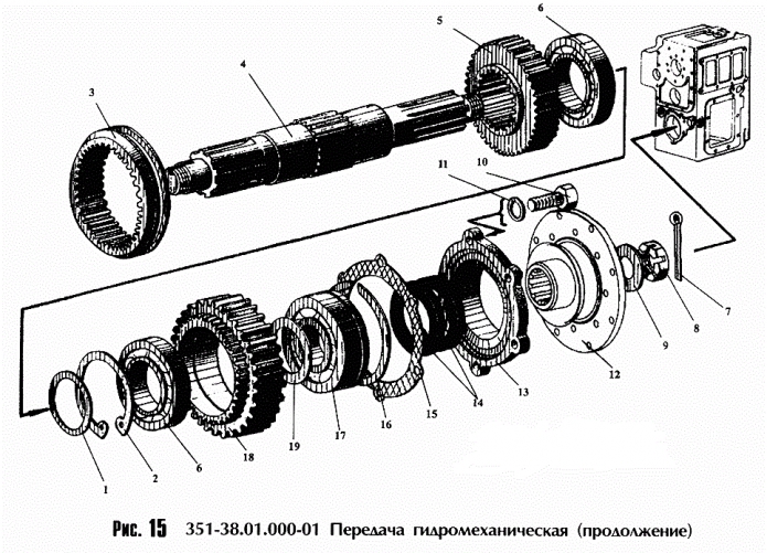 Передача гидромеханическая 352 (ТО-18Б)(8)
