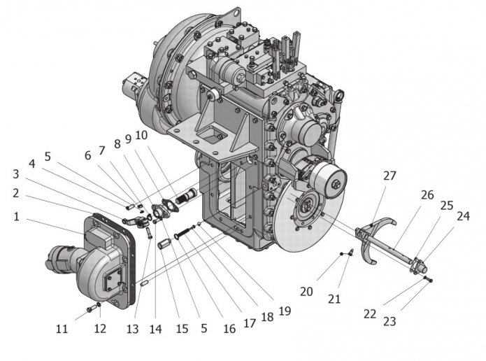Передача гидромеханическая унифицированная 332В, В4,С4-02(6)
