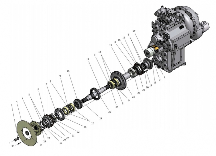 Передача гидромеханическая унифицированная 342В, В4, В4-01, С4, С4-01, Р(5)