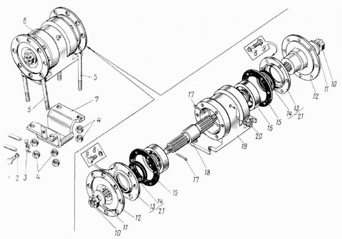 Передняя опора 9531 (ДЭ-226)