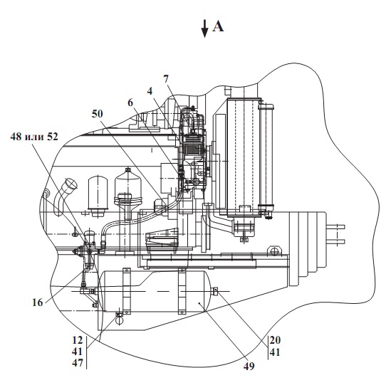 Пневмосистема 342В, В4, В4-01, С4, С4-01, Р(1)
