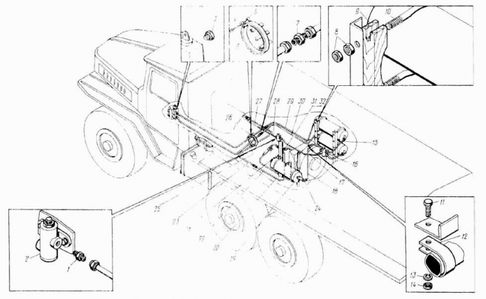 Пневмосистема (двухконтурная) 9531 (ДЭ-226)