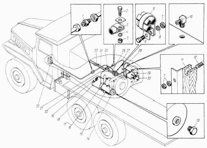 Пневмосистема (одноконтурная) 9531 (ДЭ-226)