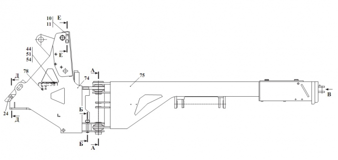 Рама со сварным противовесом 332В, В4,С4-02(1)