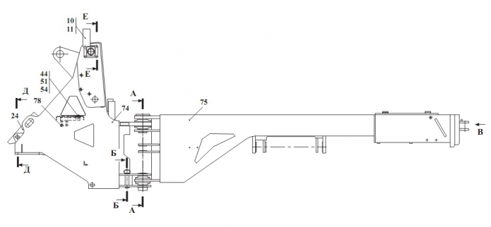 Рама со сварным противовесом 342В, В4, В4-01, С4, С4-01, Р(1)