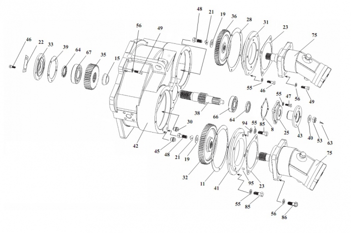 Редуктор отбора мощности 332В, В4,С4-02(1)