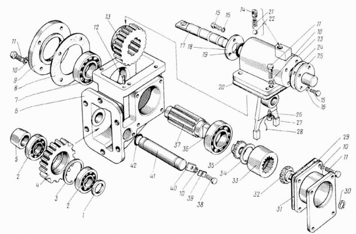 Редуктор привода насоса 9531 (ДЭ-226) (1)