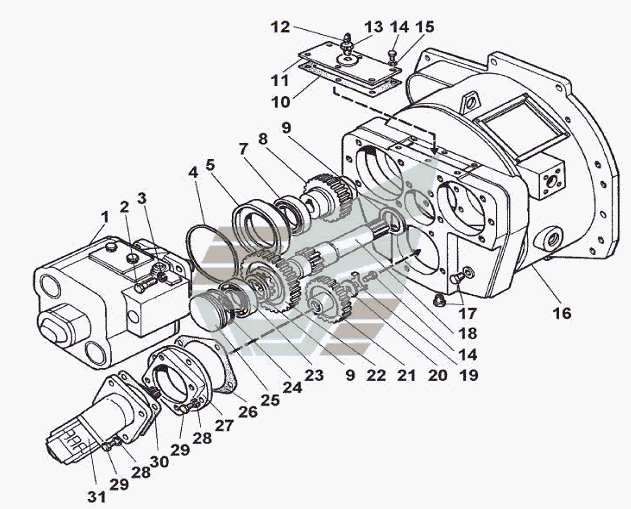 Редуктор привода насосов 208b(1)