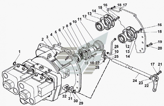Редуктор привода насосов 208b(2)