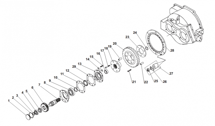 Редуктор привода насосов 6622(3)
