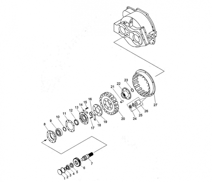 Редуктор привода насосов 6712А(2)