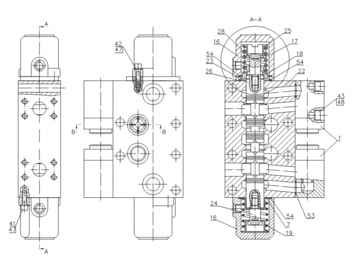 Секция рабочая 4-х позиционная 332В, В4,С4-02(1)