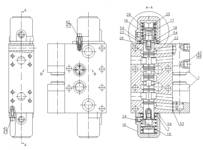 Секция рабочая 4-х позиционная 342В, В4, В4-01, С4, С4-01, Р(1)