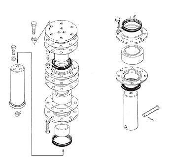 Шарнирный узел соединения передней и задней рамы 332В, В4,С4-02(1)