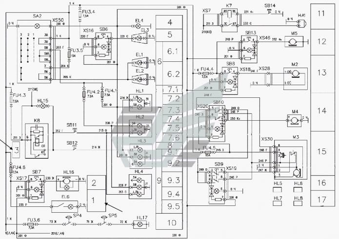 Схема электрическая принципиальная 208b(2)