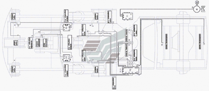 Схема системы централизованной смазки 361(1)