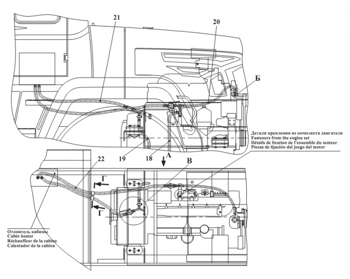 Система обогрева кабины 342В, В4, В4-01, С4, С4-01, Р(1)