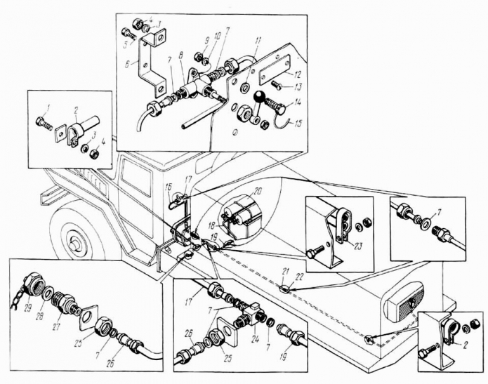 Система пуска двигателя сжатым воздухом 9531 (ДЭ-226)