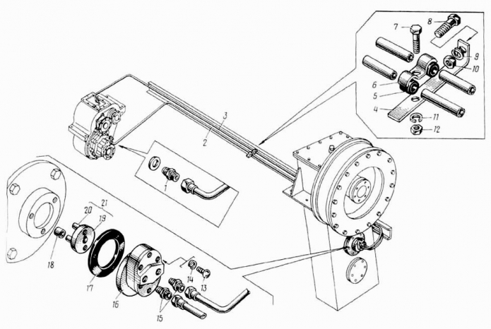 Система смазки раздаточной коробки 9531 (ДЭ-226)