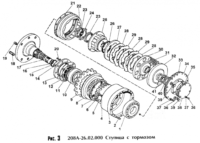 Ступица с тормозом 208a(1)