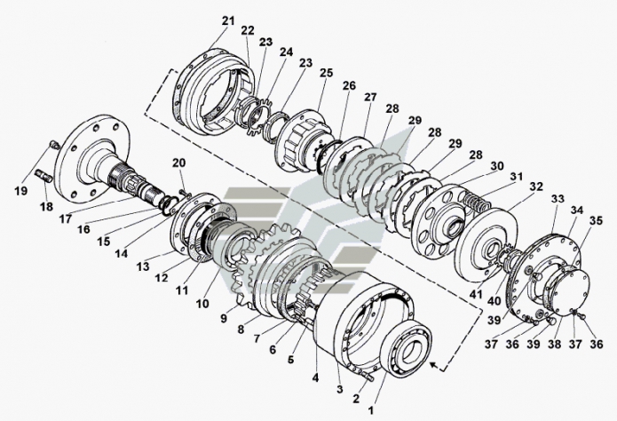 Ступица с тормозом 208b(1)