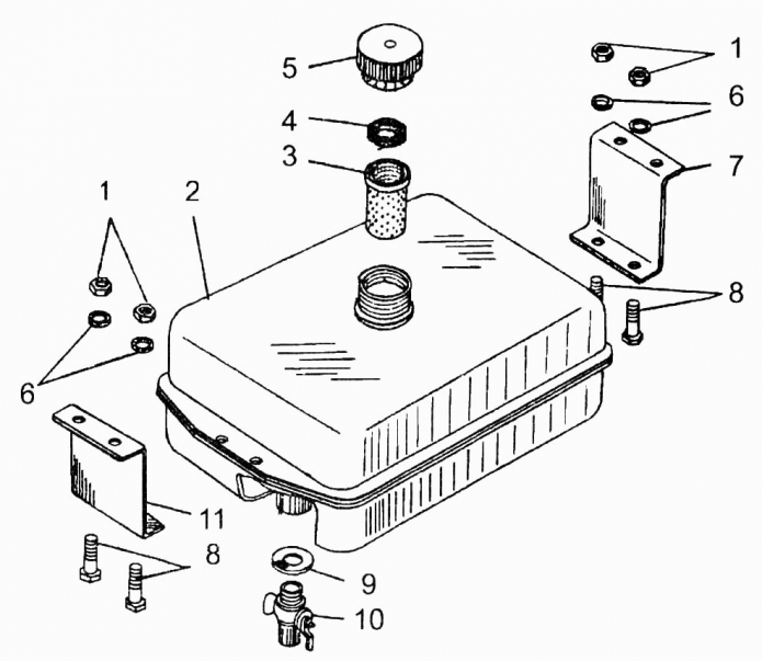 Топливный бачок подогревателя 333(1)