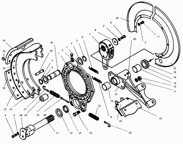 Тормоз левый 333(1)