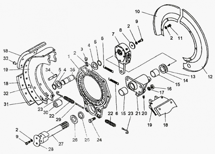 Тормоз правый 327(1)