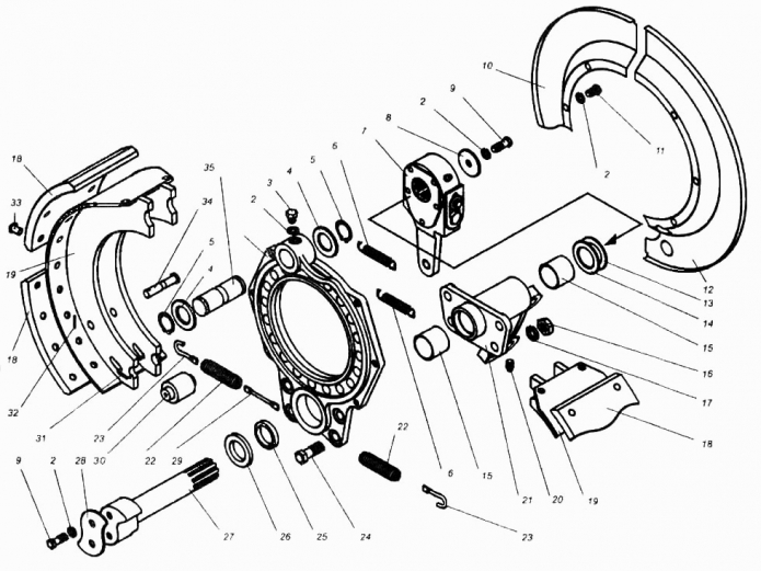 Тормоз правый 333(1)