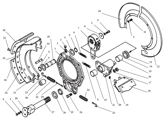Тормоз правый 333А(1)