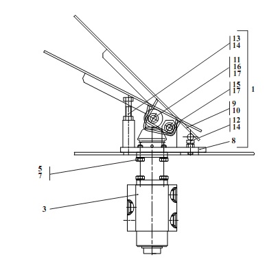 Тормозной кран с педалью 527(1)