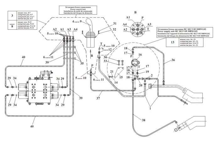 Управление гидрораспределителем 332В, В4,С4-02(4)