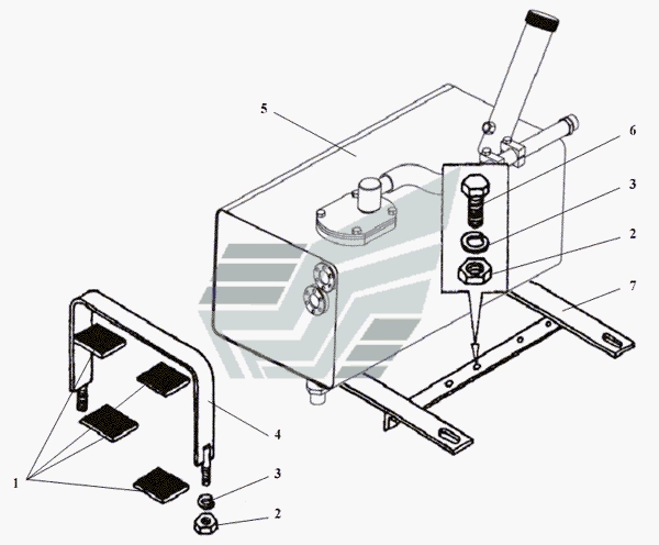 Установка гидробака 702, 702А, 702А-01, 702B