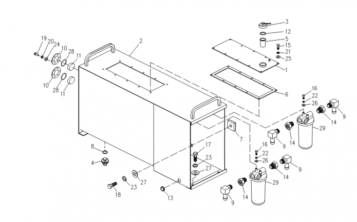 Установка гидробака