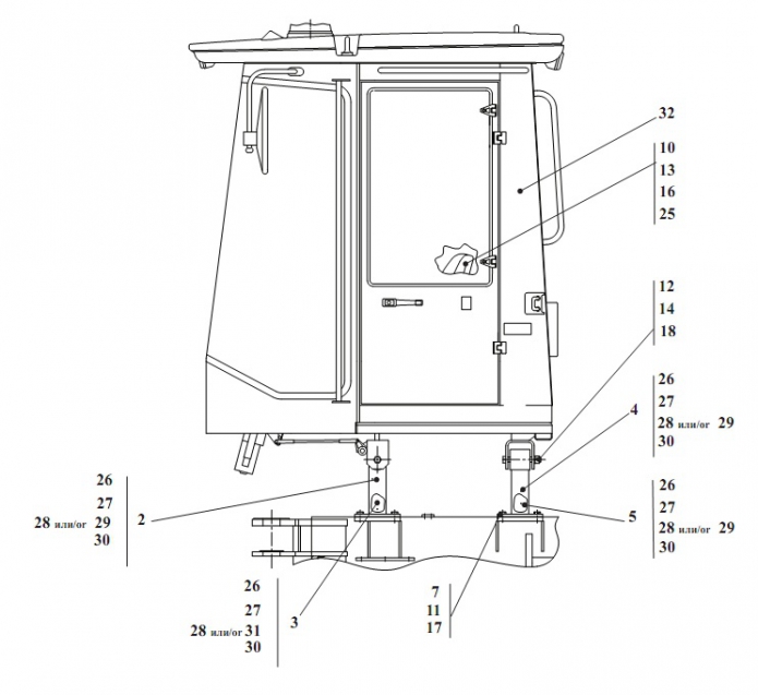 Установка кабины 332В, В4,С4-02(1)