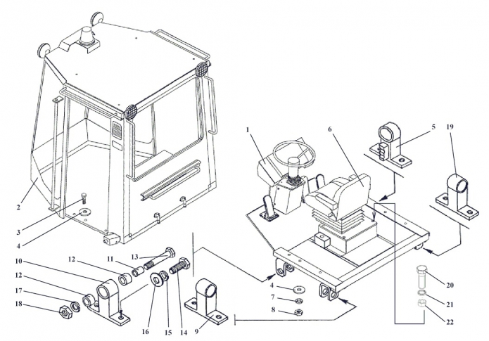 Установка кабины 342В(1)