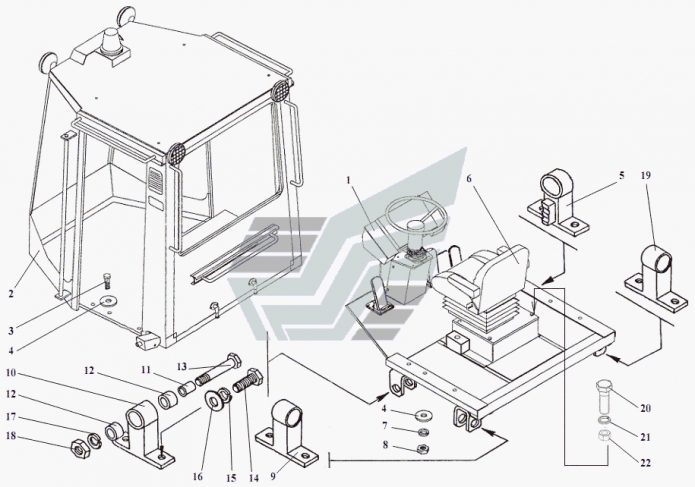 Установка кабины 351(1)